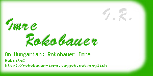 imre rokobauer business card